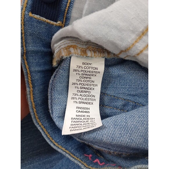 Childrens Place Jeans Size 14 Girls Blue Denim Bootcut Adjustable Waist - Picture 10 of 10